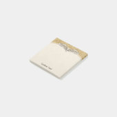 Angel Wings Beige Post-it Klebezettel (angewinkelt)