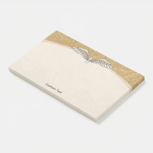 Angel Wings Beige Post-it Klebezettel (angewinkelt)