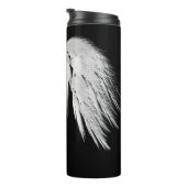 ANGEL WINGS Black Custom Monogram Thermosbecher (Nach rechts gedreht)