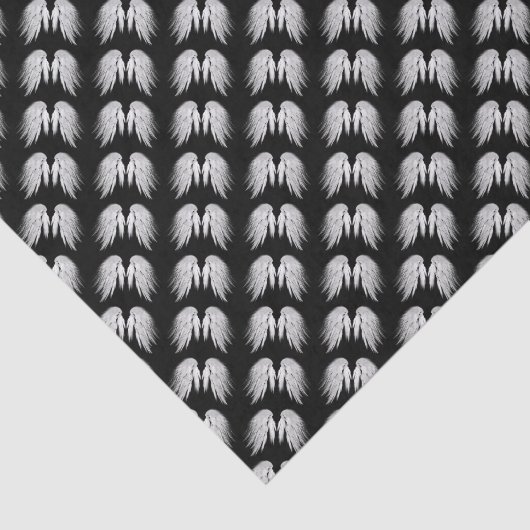 ANGEL WINGS Black Customizable Pattern Seidenpapier (Ausschnitt)