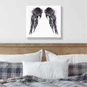 Angel Wings Black Digital Art Schwarz-weiße Leinwa Leinwanddruck (Insitu (Schlafzimmer))