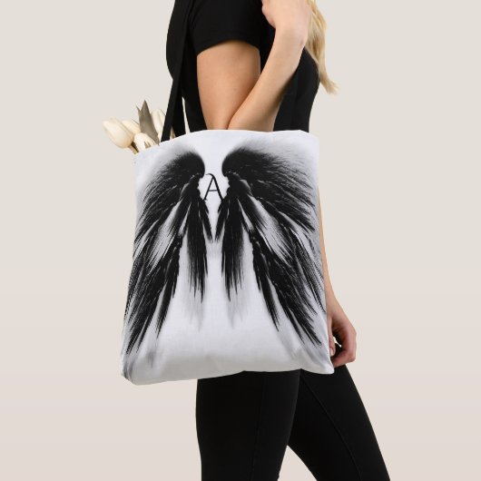 ANGEL WINGS Black Gray Monogram Tasche (Von Nahem)