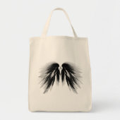 ANGEL WINGS Black Gray Monogram Tragetasche (Vorne)