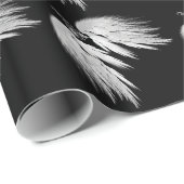 ANGEL WINGS Black Himmlisch Holly Monogram Geschenkpapier (Rolleneckpunkt)