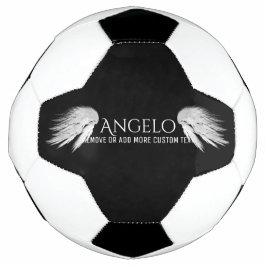 ANGEL WINGS Black Individuelle Name Fußball