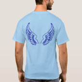 Angel Wings (Blau) Vorderes und Rückseite T-Shirt (Rückseite)