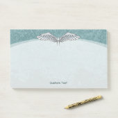 Angel Wings Blue Post-it Klebezettel (Auf Schreibtisch)