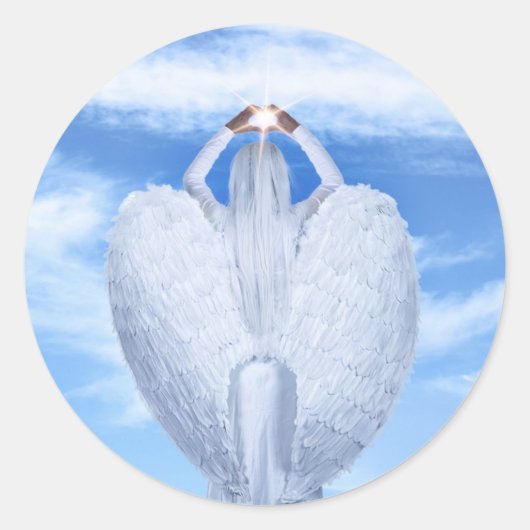 Angel Wings Blue Sky Stickers (Vorderseite)