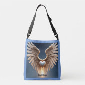 Angel Wings Blue Tote Bag Tragetaschen Mit Langen Trägern (Rückseite)