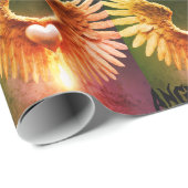 Angel Wings Bright Colorful Wrapping Paper Geschenkpapier (Rolleneckpunkt)