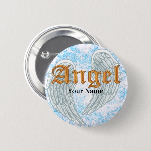 Angel Wings Button (Vorne & Hinten)