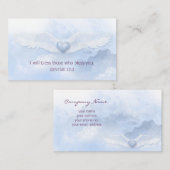 Angel Wings Christlich Business Card Visitenkarte (Vorne/Hinten)