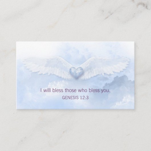 Angel Wings Christlich Business Card Visitenkarte (Vorderseite)