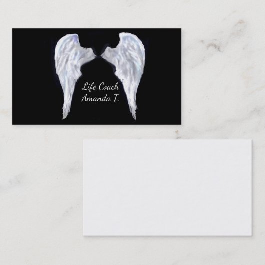 Angel Wings, Christlich, spirituell, Visitenkarten Visitenkarte (Vorne/Hinten)