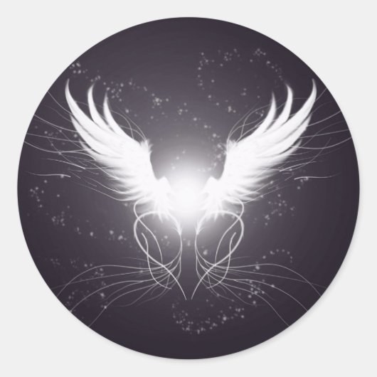 Angel Wings! - Designer-Aufkleber Runder Aufkleber (Vorderseite)