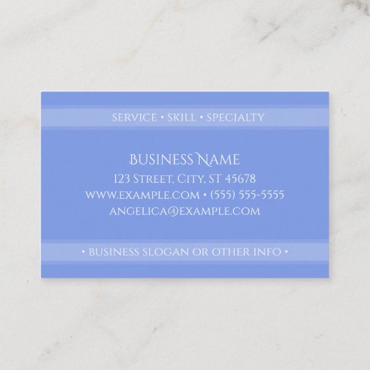 Angel Wings Dreamy Pink Soft Blue Visitenkarte (Rückseite)