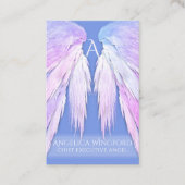 Angel Wings Dreamy Pink Soft Blue Visitenkarte (Vorderseite)
