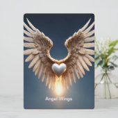 Angel Wings Einladung (Stehend Vorderseite)