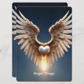 Angel Wings Einladung (Vorne/Hinten)
