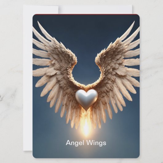Angel Wings Einladung (Vorderseite)