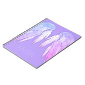 ANGEL WINGS Fairy Lila Individuelle Name Notizblock (Linke Seite)