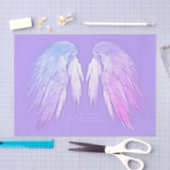 ANGEL WINGS Fairy Lila Individuelle Name Seidenpapier (Handwerk)