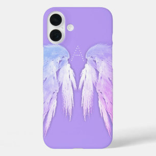 ANGEL WINGS Fairy Lila Monogram iPhone 16 Plus Hülle