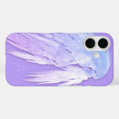 ANGEL WINGS Fairy Lila Monogram Case-Mate iPhone Hülle (Rückseite (Horizontal))