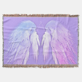 ANGEL WINGS Fairy Lila Monogram Decke