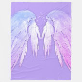 ANGEL WINGS Fairy Lila Monogram Fleecedecke (Vorderseite)