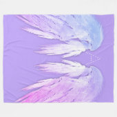ANGEL WINGS Fairy Lila Monogram Fleecedecke (Vorderseite (Horizontal))