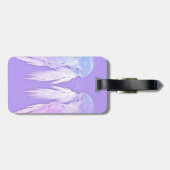 ANGEL WINGS Fairy Lila Monogram Gepäckanhänger (Rückseite horizontal)