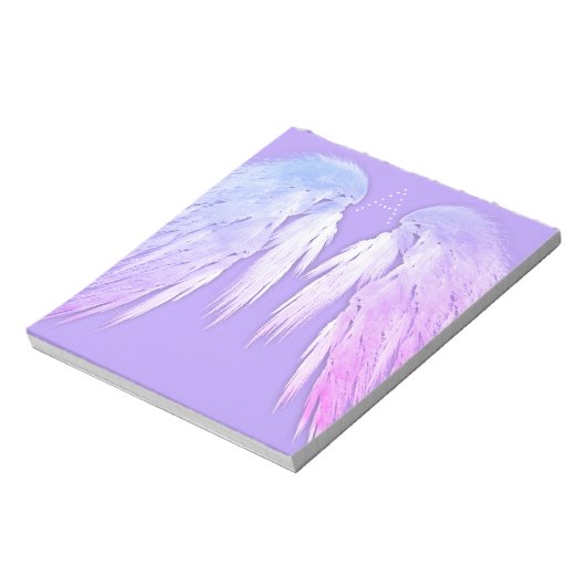 ANGEL WINGS Fairy Lila Monogram Notizblock (Rotiert)