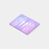 ANGEL WINGS Fairy Lila Monogram Post-it Klebezettel (angewinkelt)
