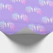ANGEL WINGS Fairy Lila Sweet 16 Geschenkpapier (Ecke)