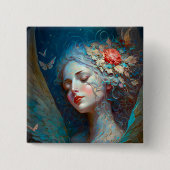 Angel Wings Fantasy Art Button (Vorderseite)