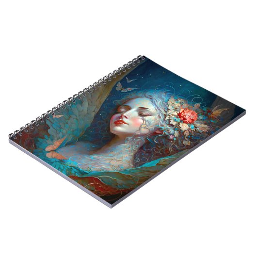 Angel Wings Fantasy Art Notebook Notizblock (Linke Seite)