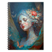 Angel Wings Fantasy Art Notebook Notizblock (Vorderseite)