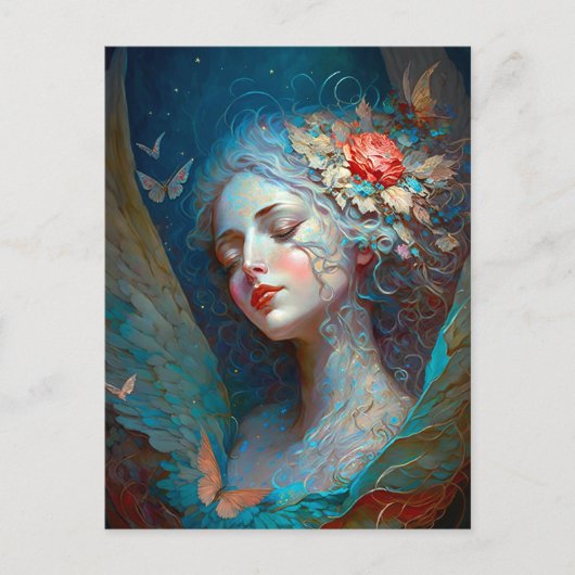 Angel Wings Fantasy Art Postcard Postkarte (Vorderseite)