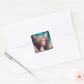 Angel Wings Fantasy Art Quadratischer Aufkleber (Umschlag)