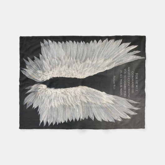 Angel Wings Fleece Blanket (Vorderseite (Horizontal))