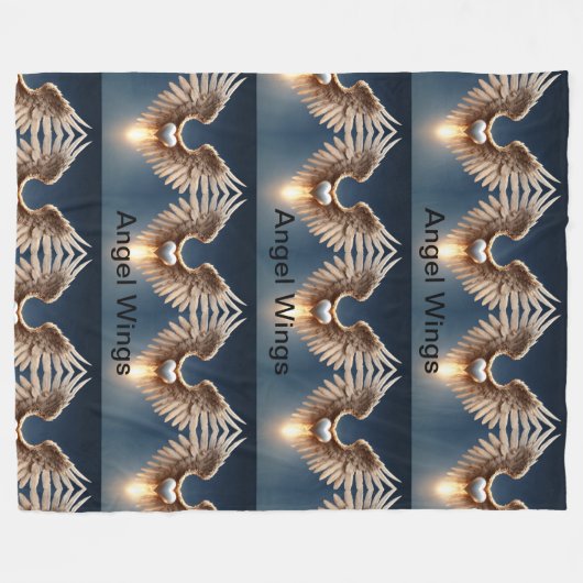 Angel Wings Fleecedecke (Vorderseite (Horizontal))