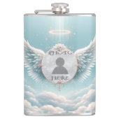 Angel Wings Foto Memorial Flachmann (Vorderseite)