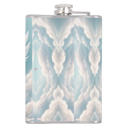 Angel Wings Foto Memorial Flachmann (Rückseite)