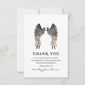 Angel Wings Funerbital Vielen Dank Hinweis Dankeskarte (Vorderseite)