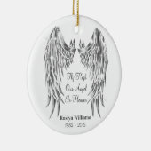 Angel Wings Gedächtnisverlust Loved Ein Weihnachte Keramik Ornament (Rechts)