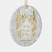 Angel Wings Gedächtnisverlust Loved Ein Weihnachte Keramik Ornament (Rechts)