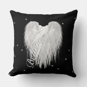 ANGEL WINGS 'Glauve' Heart Black Starry Kissen