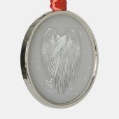 ANGEL WINGS 'Glauve' Heart Starry Sparkle Silbernes Ornament (Rechts)