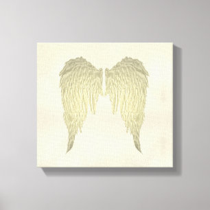 Angel Wings Gold Wall mit anhaftendem Malen auf Le Leinwanddruck